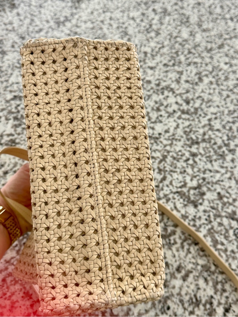 Clare V Woven Crossbody Tote in Beige - Picture 8 of 8